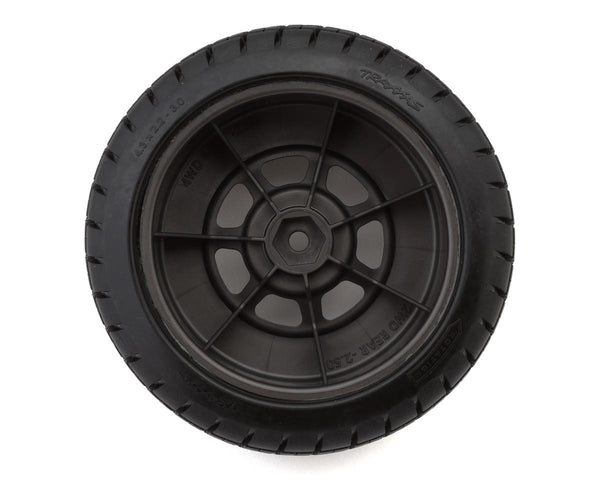 Traxxas Slash® Modified Hoosier® Dual Profile 2.2/3.0" Pre-Mounted Dirt Oval Tires (Grey) (2) (Rear) w/High-Density Foam Inserts