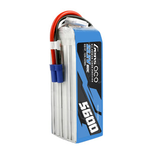 Gensace LIPO 5600mAh 22.2V 6s 1P 80C EC5