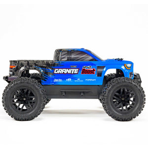 ARA4102SV4T2 1/10 GRANITE 4X2 BOOST MEGA 550 Brushed Monster Truck RTR with Battery & Charger, Blue