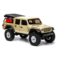 AXI00005T1 1/24 SCX24 Jeep JT Gladiator 4WD Rock Crawler Brushed RTR, Beige