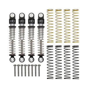 HRASXTF428LT Aluminum Threaded Long Travel Shocks Set (4): SCX24