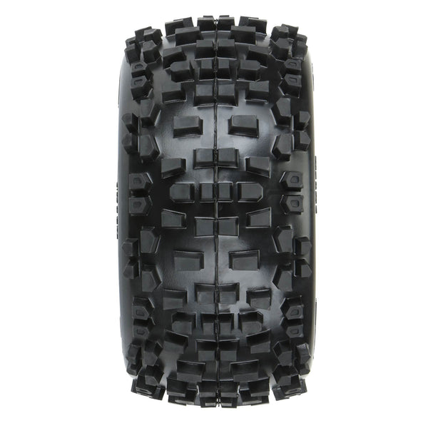Pro-Line 1/8 Badlands F/R 3.8" MT Tires Mounted 17mm Blk Raid (2)