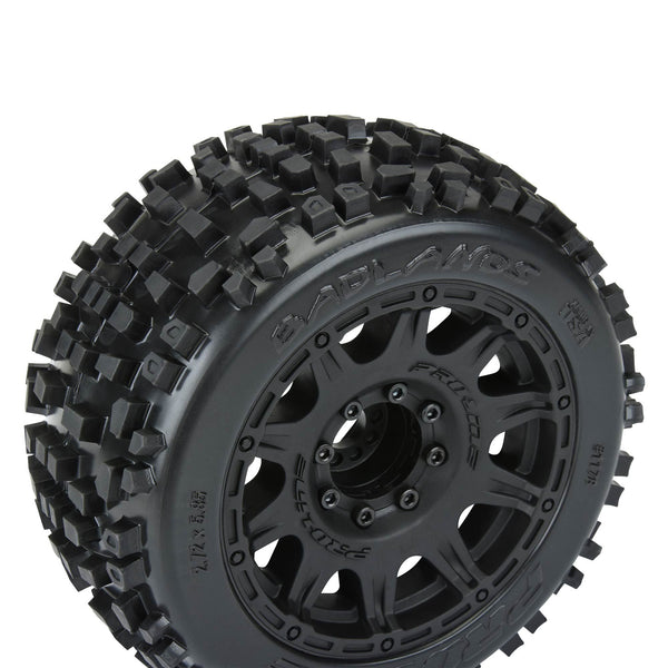 Pro-Line 1/8 Badlands F/R 3.8" MT Tires Mounted 17mm Blk Raid (2)