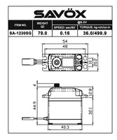 SAVSA1230SG CORELESS DIGITAL SERVO 0.16/500 @6V
