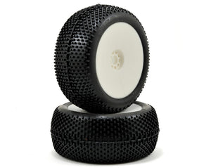 AKA EVO I-Beam 1/8 Truggy Pre-Mounted Tires (2) (White) (Soft)