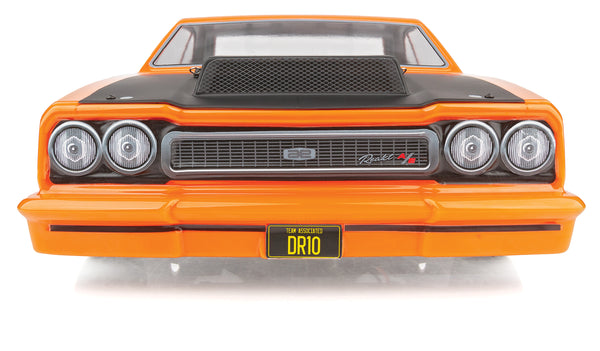 Team Associated DR10 Drag Race Car, Brushless 2WD, 1/10 RTR, Orange