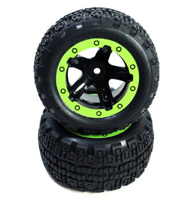 BZN540094 Slyder ST Wheels/Tires Assembled (Black/Green)