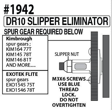 Exotek DR10 DB10 SC10 Eliminator Pro Mount - for Kimbrough Spurs