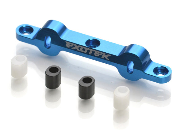 Exotek DR10 HD Rear Arm Mount (C) with 0°, -1°, -2°,- 3° Inserts