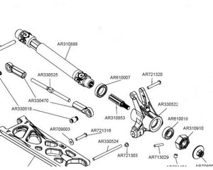 Hot Racing High Performance Cv Long Drive Shafts, Front or Rear, for Arr