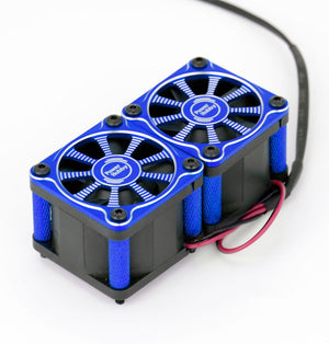 Power Hobby Twister Twin / Dual 40mm 1/8 1/5 Motor Aluminum Cooling Fan