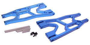Racers Edge X-Maxx F/R Alum Lower Suspension Arm Set-Blue