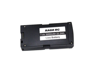 Rage RC 2S 7.4V 3000 mAh Battery w/ Case; Stinger GPS