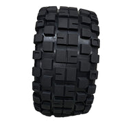 Roapex Rhythm Belted 8S Monster Truck Tires, Mounted on Black