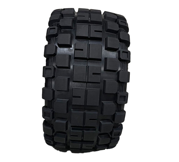 Roapex Rhythm Belted 8S Monster Truck Tires, Mounted on Black