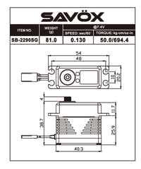 Savox Monster Torque, Black Edition Brushless Servo
