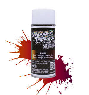 Spaz Stix Color Changing Paing Gold/Orange/Purple/Red Aerosol 3.5OZ